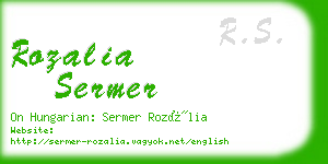 rozalia sermer business card